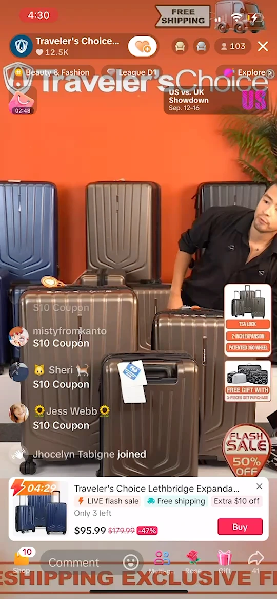 Traveler's Choice TikTok Shop live stream